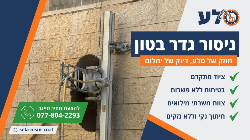 ניסור גדר בטון