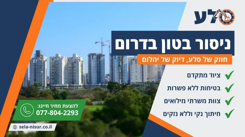 ניסור בטון בדרום