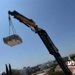 ניסור בטון תקרה בעזרת מנוף